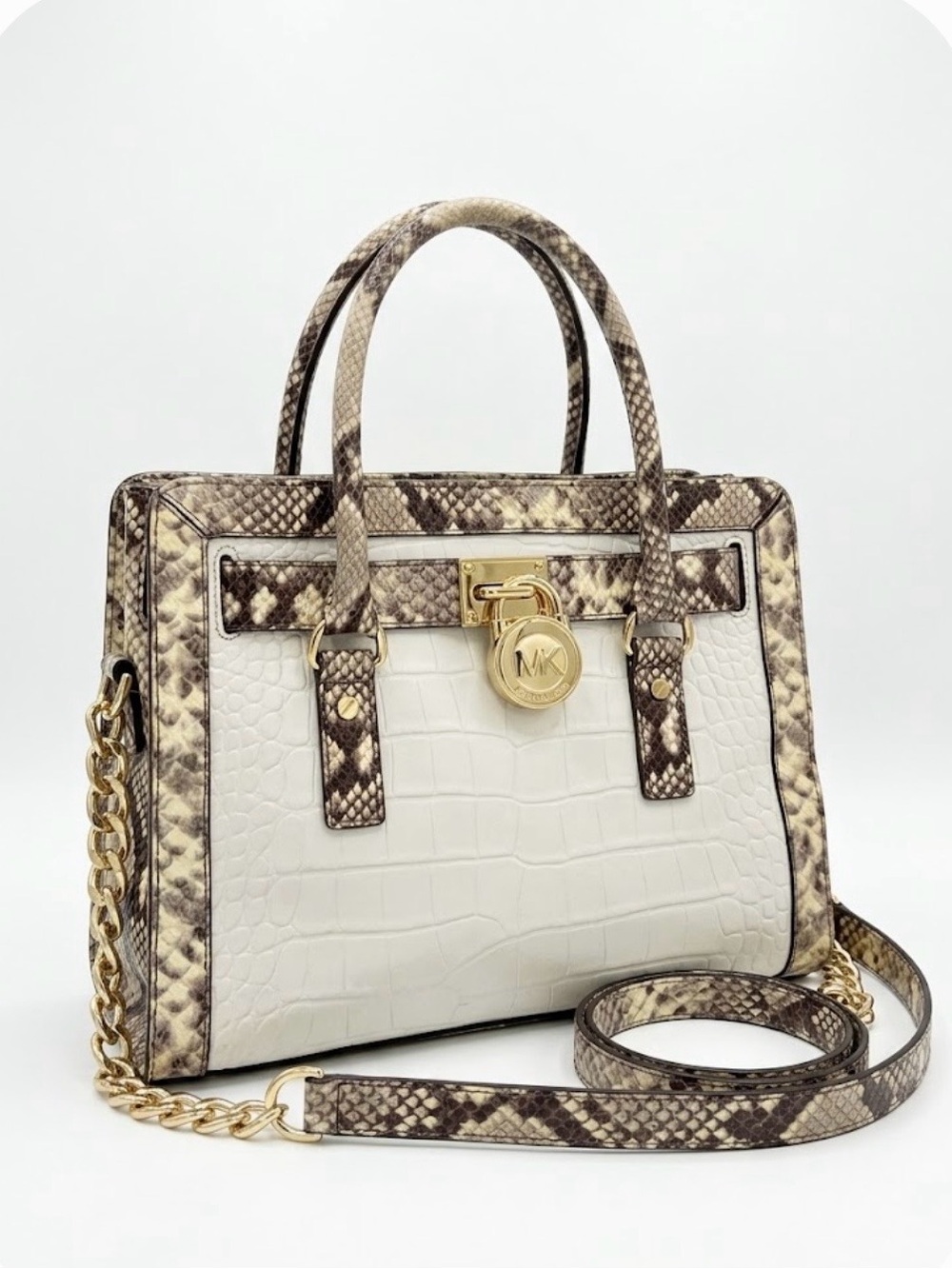 MICHAEL Michael Kors Hamilton Embossed Satchel Shoulder Bag